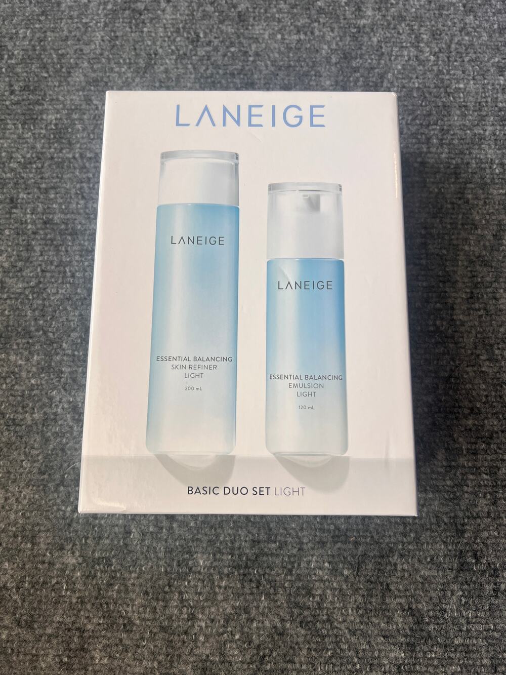 LANEIGE Essential Balancing Skin Refiner & Emulsion Light Duo Set NIB K-Beauty